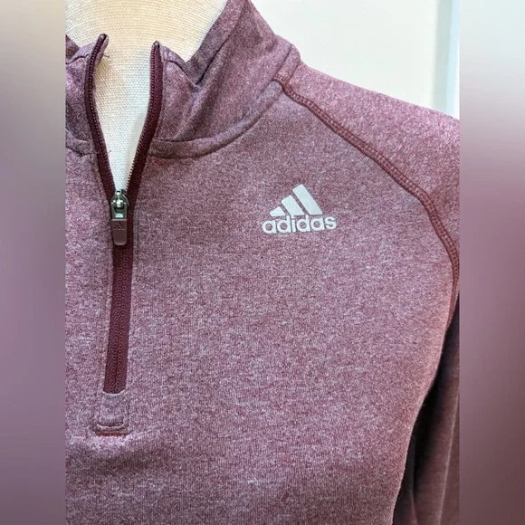 Adidas Running Climalite Quarter Zip Long Sleeve Pullover Size medium - Picture 4 of 12